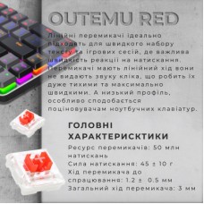 Клавіатура GamePro MK122R Red Swich Low Profile Wireless Dark Gray (MK122R) - Фото