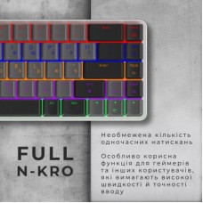Клавіатура GamePro MK122R Red Swich Low Profile Wireless Dark Gray (MK122R) - Фото