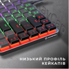 Клавіатура GamePro MK140R Red Swich Low Profile USB Dark Gray (MK140R) - Фото