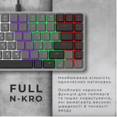Клавіатура GamePro MK140R Red Swich Low Profile USB Dark Gray (MK140R) - Фото
