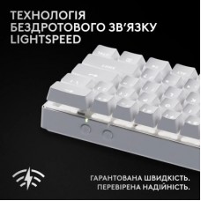 Клавиатура Logitech G Pro X 60 Lightspeed GX Tactile Wireless/Bluetooth UA White (920-011930) - Фото