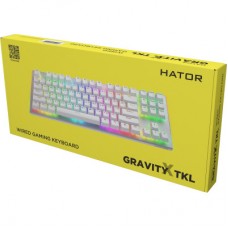 Клавіатура Hator Gravity X TKL Orange USB White (HTK551UA) - Фото