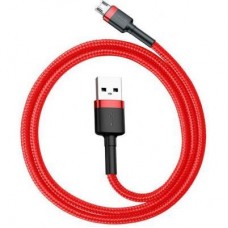 Дата кабель USB 2.0 AM to Micro 5P 1.0m Cafule 2.4A red+red Baseus (CAMKLF-B09) - Фото