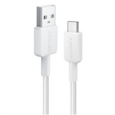 Дата кабель USB 2.0 AM to Type-C 0.9m 322 White Anker (A81H5H21/A81H5G21) - Фото