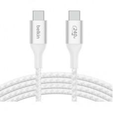 Дата кабель USB-C to USB-C 2.0m 240W white Belkin (CAB015BT2MWH)