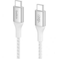 Дата кабель USB-C to USB-C 2.0m 240W white Belkin (CAB015BT2MWH) - Фото