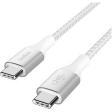 Дата кабель USB-C to USB-C 2.0m 240W white Belkin (CAB015BT2MWH) - Фото