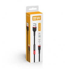 Дата кабель USB-C to Lightning 1.0m 2.4А black ColorWay (CW-CBUL064-BK) - Фото