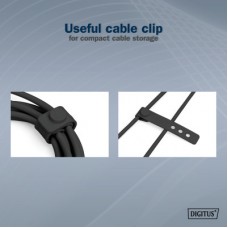 Дата кабель USB-C to USB-C 1.0m USB 4.0 Gen3 40G 240W 8K silicone black Digitus (AK-300344-010-S) - Фото