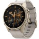 Смарт-часы Garmin fenix 8 43mm, AMOLED, Saph, SftGldSS/FogGryLeatherBnd, Excl, GPS (010-02903-40)