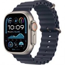 Смарт-часы Apple Watch Ultra 2 2024 GPS + Cellular 49mm Natural Titanium Case with Navy Ocean Band (MX4D3UL/A) - Фото