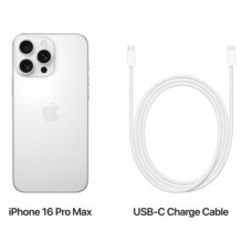 Мобільний телефон Apple iPhone 16 Pro Max 512 GB White Titanium (MYX13) - Фото