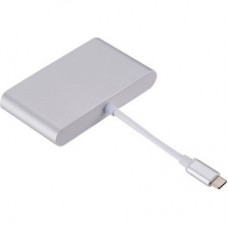 Концентратор Dynamode USB3.1 Type-C to 1хHDMI, 1хRJ-45, 1хUSB 3.0, 1хUSB Type-C Fe (Multiport USB 3.1 Type-C - Фото