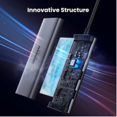 Концентратор Ugreen USB3.1 Type-C to HDMIx2 4K60Hz (8k30Hz)/USB3.0x2/Type-C/PD 100W CM498 (15852) - Фото