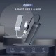 Концентратор Choetech USB 3.1 to 3xUSB 3.0+RJ45(1GB) Ethernet 4in1 (HUB-U02-BK)
