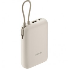 Батарея універсальна Xiaomi 10000 mAh 22.5W, Integrated Cable, beige (BHR9072GL) - Фото