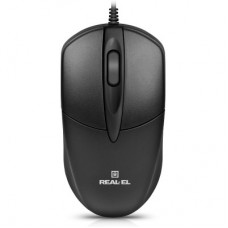 Мишка REAL-EL RM-214 USB Black (EL123200039) - Фото