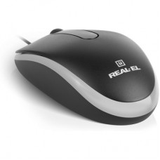 Мышка REAL-EL RM-215 USB Black/Gray (EL123200037) - Фото