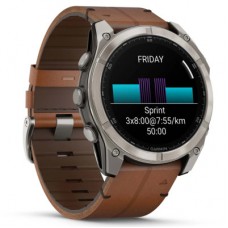 Смарт-годинник Garmin fenix 8 51 mm,AMOLED, Sapphire, Bare Ti, Blk/Chsnt Lthr (010-02905-40) Смарт-годинник Garmin fenix 8 51 mm,AMOLED, Sapphire, Bare Ti, Blk/Chsnt Lthr (010-02905-40) - Фото