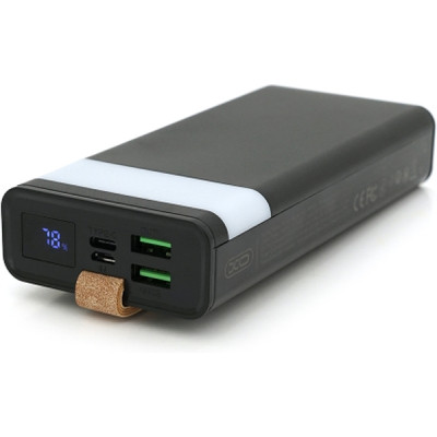 Батарея универсальная XO 20000mAh, PD/20W, QC/22.5W, flashlight, Micro-USB, Type-C, USB-A*2, black (XO-PR129 /