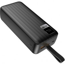 Батарея універсальна ColorWay 30 000 mAh PD/18W, QC3.0/22.5, Digital Display, Black (CW-PB300LPC5BK-PDD) - Фото