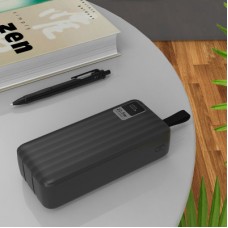 Батарея універсальна ColorWay 30 000 mAh PD/18W, QC3.0/22.5, Digital Display, Black (CW-PB300LPC5BK-PDD) - Фото