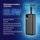 Батарея універсальна ColorWay 30 000 mAh PD/18W, QC3.0/22.5, Digital Display, Black (CW-PB300LPC5BK-PDD)