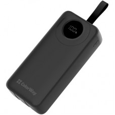 Батарея универсальная ColorWay 30 000 mAh EnergyPlus PD/18W, QC3.0/22.5W, Black (CW-PB300LPB4BK-PDD) - Фото
