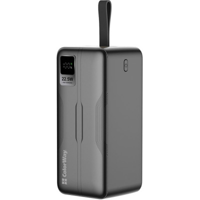 Батарея универсальная ColorWay 50 000 mAh PD/18W, QC3.0/22.5, Digital Display, Black (CW-PB500LPC5BK-PDD)