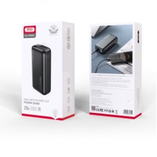 Батарея універсальна XO 30000mAh, PD/20W, QC/22.5W, black (PR200_Black) - Фото