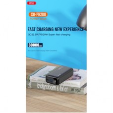 Батарея універсальна XO 30000mAh, PD/20W, QC/22.5W, black (PR200_Black) - Фото