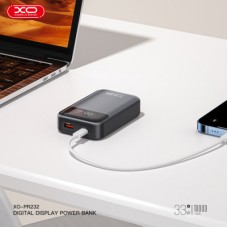 Батарея універсальна XO 10000 mAh, PD/30W, QC/22.5W, PPS/33W, black (PR232_Black) - Фото