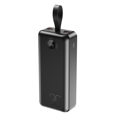 Батарея универсальная XO 30000mAh, PD/20W, QC/22.5W, with light, black (PR240_Black)