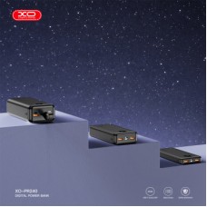 Батарея универсальная XO 30000mAh, PD/20W, QC/22.5W, with light, black (PR240_Black) - Фото