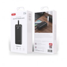 Батарея универсальная XO 30000mAh, PD/20W, QC/22.5W, with light, black (PR240_Black) - Фото