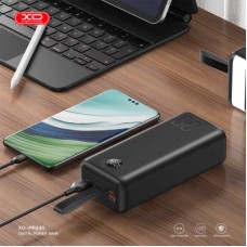 Батарея универсальная XO 30000mAh, PD/20W, QC/22.5W, with light, black (PR240_Black) - Фото