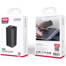 Батарея універсальна XO 20000 mAh, PD/65W for laptop, QC/22.5W, black (PB97_Black) - Фото