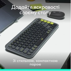 Комплект Logitech POP Icon Combo Bluetooth UA Graphite (920-013156) - Фото