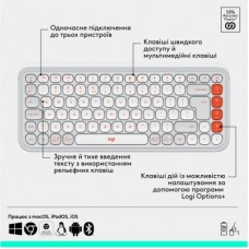 Комплект Logitech POP Icon Combo Bluetooth UA Off-White (920-013141) - Фото