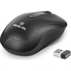 Мышка REAL-EL RM-450W Wireless/Bluetooth Black/Gray (EL123200046) - Фото