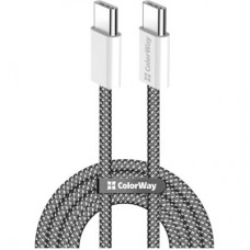 Дата кабель USB-C to USB-C 1.0m 60W 3.0А black ColorWay (CW-CBPDCC061-BK) - Фото