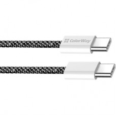 Дата кабель USB-C to USB-C 1.0m 60W 3.0А black ColorWay (CW-CBPDCC061-BK) - Фото