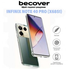 Чохол для мобільного телефона BeCover Anti-Shock Infinix Note 40 Pro (X6851) Clear (711171) - Фото