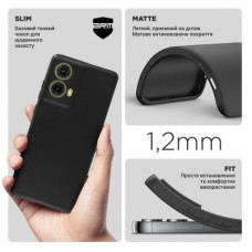 Чохол для мобільного телефона Armorstandart Matte Slim Fit Motorola G85 5G Camera cover Black (ARM77296) Чохол для мобільного телефона Armorstandart Matte Slim Fit Motorola G85 5G Camera cover Black (ARM77296) - Фото