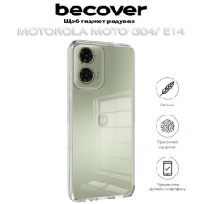 Чохол для мобільного телефона BeCover Motorola Moto G04/ E14 Transparancy (712286) - Фото