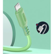 Дата кабель USB 2.0 AM to Micro 5P 1.0m soft silicone green ColorWay (CW-CBUM042-GR) - Фото
