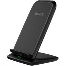 Зарядний пристрій Choetech 15W Fast Wireless Charging Stand 2coils black (T555-F-BK) - Фото