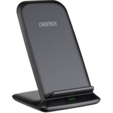 Зарядний пристрій Choetech 15W Fast Wireless Charging Stand 2coils black (T555-F-BK) - Фото