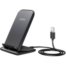 Зарядний пристрій Choetech 15W Fast Wireless Charging Stand 2coils black (T555-F-BK) - Фото