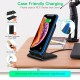 Зарядний пристрій Choetech 15W Fast Wireless Charging Stand 2coils black (T555-F-BK)